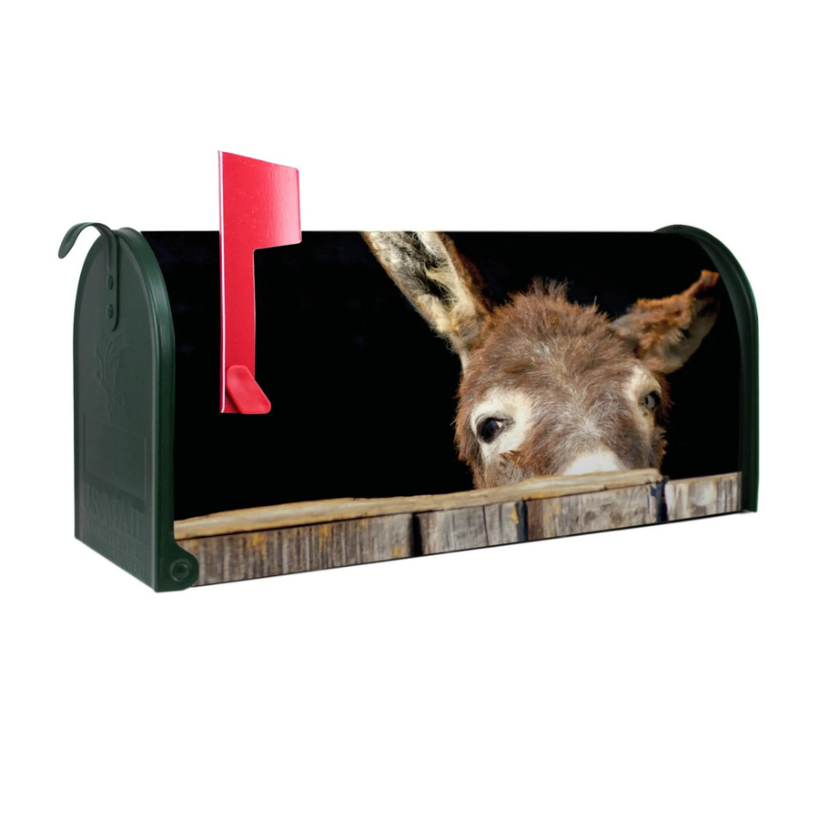 Banjado Amerikanischer Briefkasten mit Esel Motiv in Grün, B/T/H: 48 x 22 x 16 cm - Bild 2