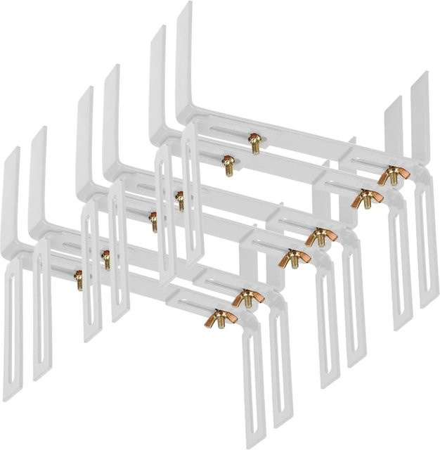 BigDean Blumenkastenhalter H-Form in Weiß, 6 Stück Balkonkastenhalter für Standard-Blumenkästen - Bild 1