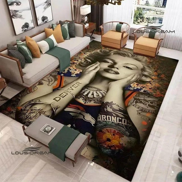 ZbrFourteen Marilyn Monroe Teppich, rutschfest und waschbar, mehrfarbig, B/L: 120 x 80 cm - Bild 1