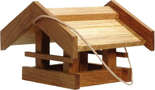 DOBAR Design-Vogelhaus Basis aus Eiche in Braun, B/T/H: 31 x 28 x 20 cm - Bild 1