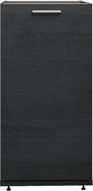 Unterschrank HARPER BHILAI in Eiche Optik, Schwarz-Braun, Modernes Design für das Badezimmer, B/T/H: 89 x 65 x 30 cm - Bild 1