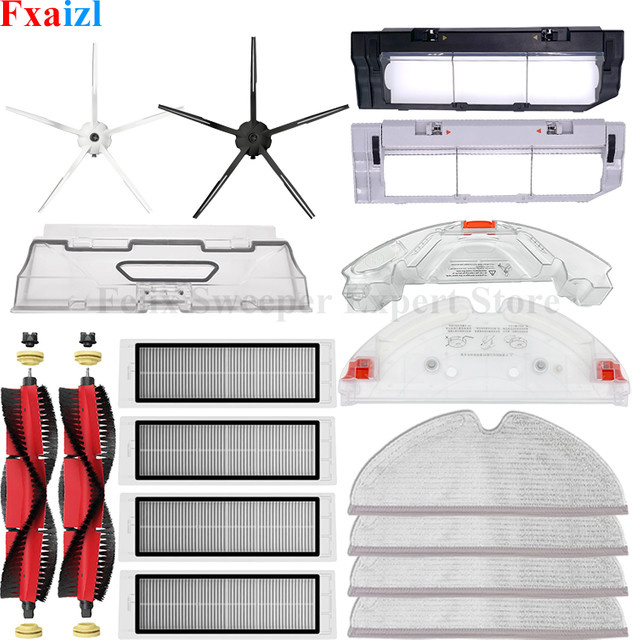 Roborock Ersatzteil-Set für S5 Max S50 Max S55 Max S6 MaxV mit Mop-Tuch, HEPA-Filter, Seitenbürste, Hauptbürste und Wassertank aus Kunststoff - Bild 1