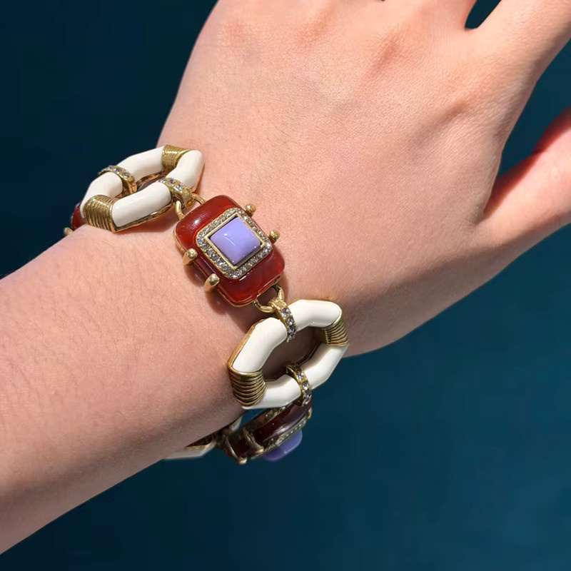STALAIT Armband, Goldfarben, Messing, Damen, Vintage - Bild 4