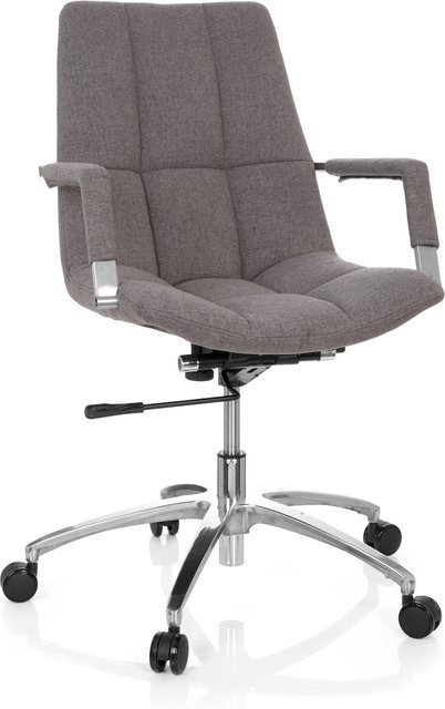 hjh OFFICE Bürostuhl SARANTO in Retro-Optik mit Stoffbezug und Armlehnen - Bild 1