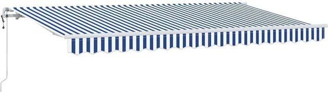 vidaXL Einziehbare Markise Blau mit Fernbedienung, B/H: 400 x 200 cm, Aluminium und Polyester - Bild 1