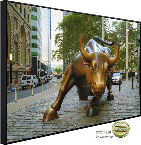 papermoon Infrarotheizung EcoHeat Wall Street Bull mit Matt-Effekt in Bunt, App-Steuerung und Überhitzungsschutz - Bild 1