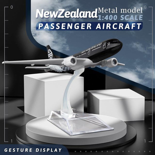 ZOCO Air New Zealand B777 Flugzeugmodell, Modellflugzeug, Maßstab 1:400, Set - Bild 1