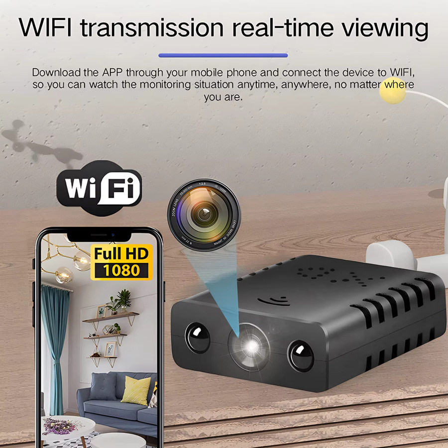 AMZWN Mini-Kamera 1080P Mikro-Camcorder mit Bewegungserkennung in Schwarz - Bild 3