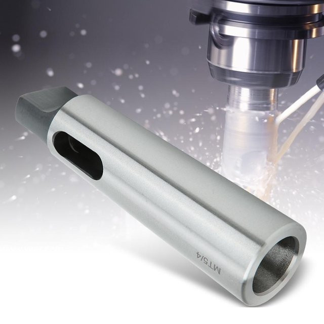 Konischer Reduzieradapter Bohrhülse von TOMTOP aus Edelstahl in Silber, MT5 auf MT4, verschleißfest und hochhart - Bild 1