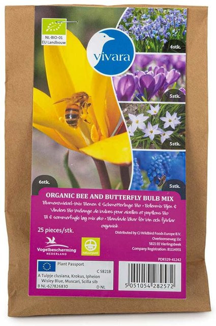 PuurBio Bio-Blumenzwiebelmix für Bienen und Schmetterlinge, 25 Stück, Mehrfarbig - Bild 1