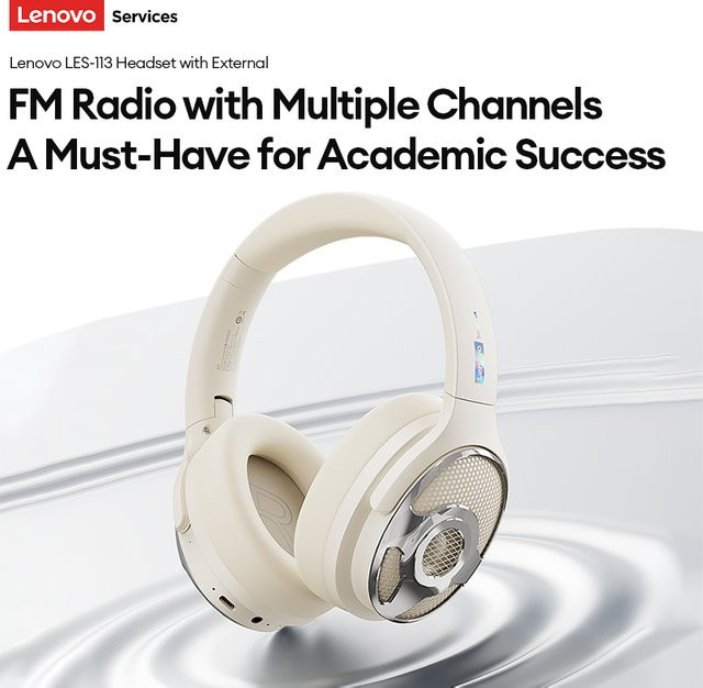 Lenovo Bluetooth Over-Ear-Kopfhörer mit Geräuschunterdrückung und HIFI-Stereo in Schwarz - Bild 1