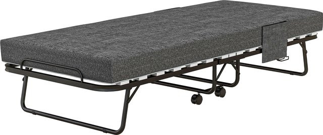 HOMCOM Klappbett Gästebett mit Rollen und 10 cm Matratze, dunkelgrau, B/T: 80 x 190 cm - Bild 1