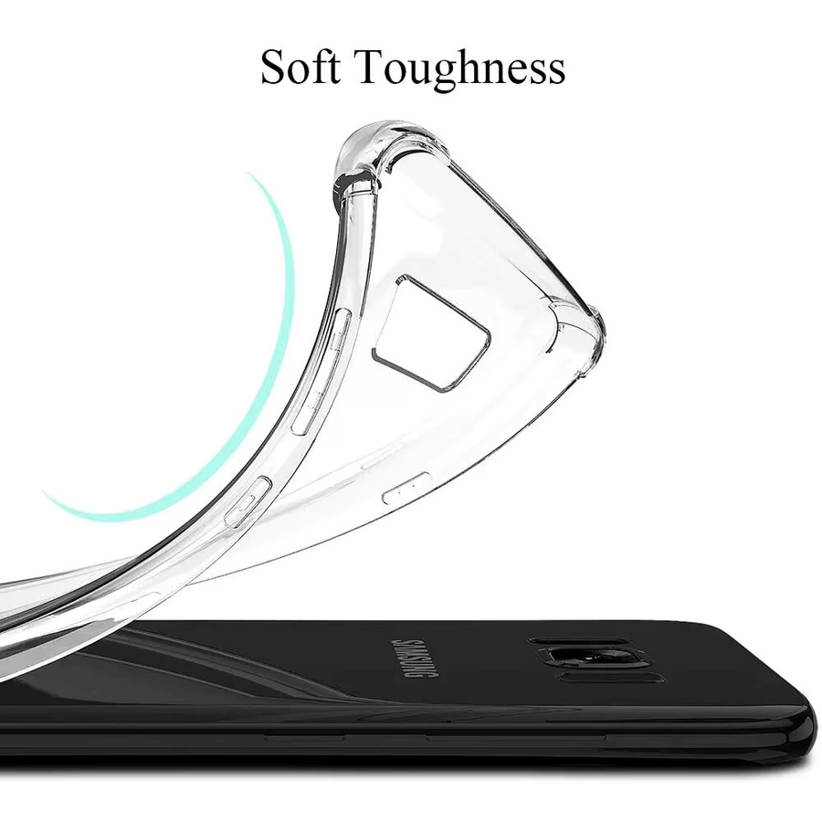 Stoßfeste Silikonhülle für Samsung Galaxy S23 Ultra, S22, S21, S20, S10, S9, S8 und Note 10, transparent - Bild 2