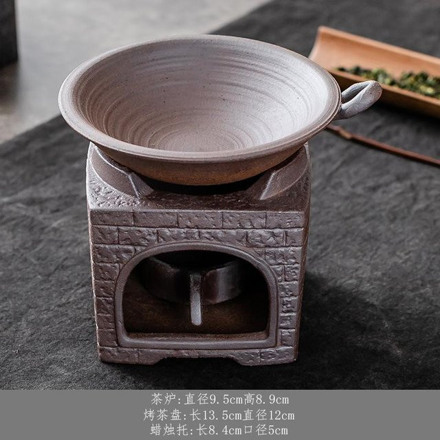 Keramik-Teewärmer aus Steinzeug in Braun von Yiran Furniture zur Erwärmung deiner Teekanne mit Kerzenheizung - Bild 1