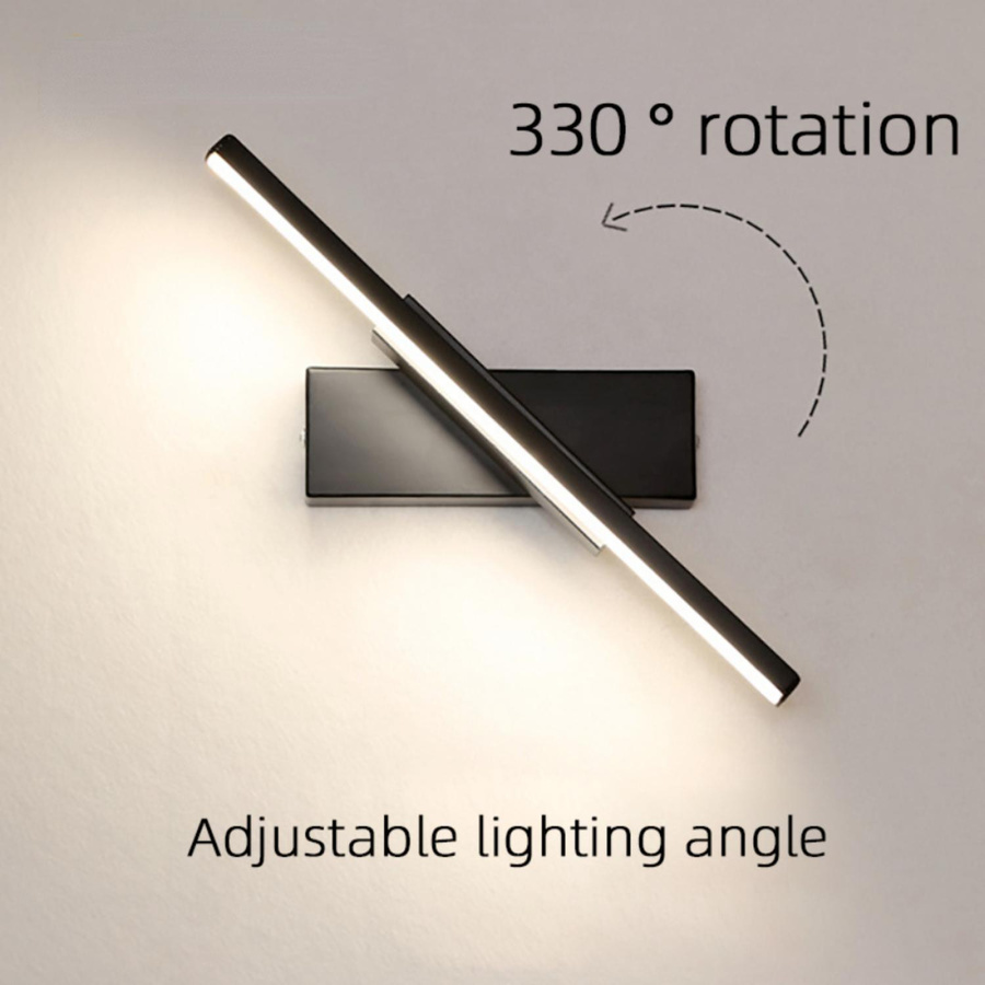 Moderne LED-Wandleuchte von Elegant Living House in Schwarz mit drehbarem Design und warmweißem Licht aus Aluminium und Metall - Bild 2