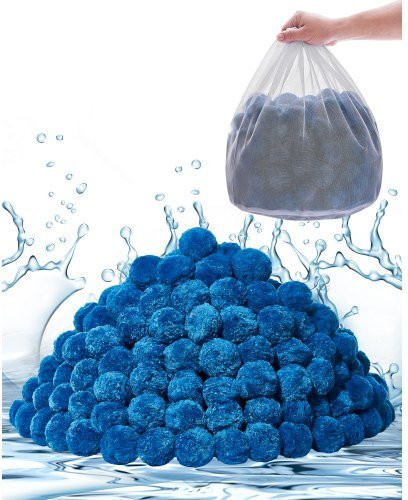 VEVOR Filterbälle für Sandfilter, 1,83 kg, blaues Filtermedium aus Polyesterfaser mit Waschbeutel für Schwimmbecken, Aquarium und Aufstellbecken - Bild 1