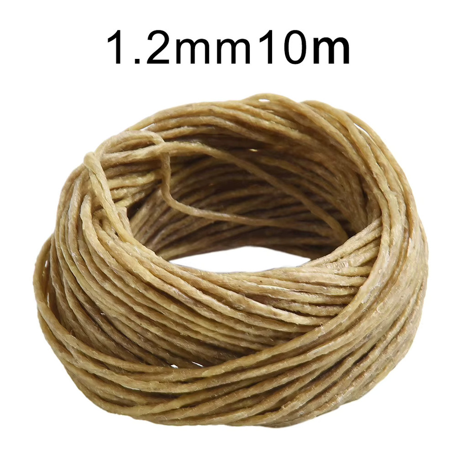 Organische Hanfdochte mit Bienenwachs-Beschichtung für die Kerzenherstellung, 10 Meter, Beige/Braun - Bild 5