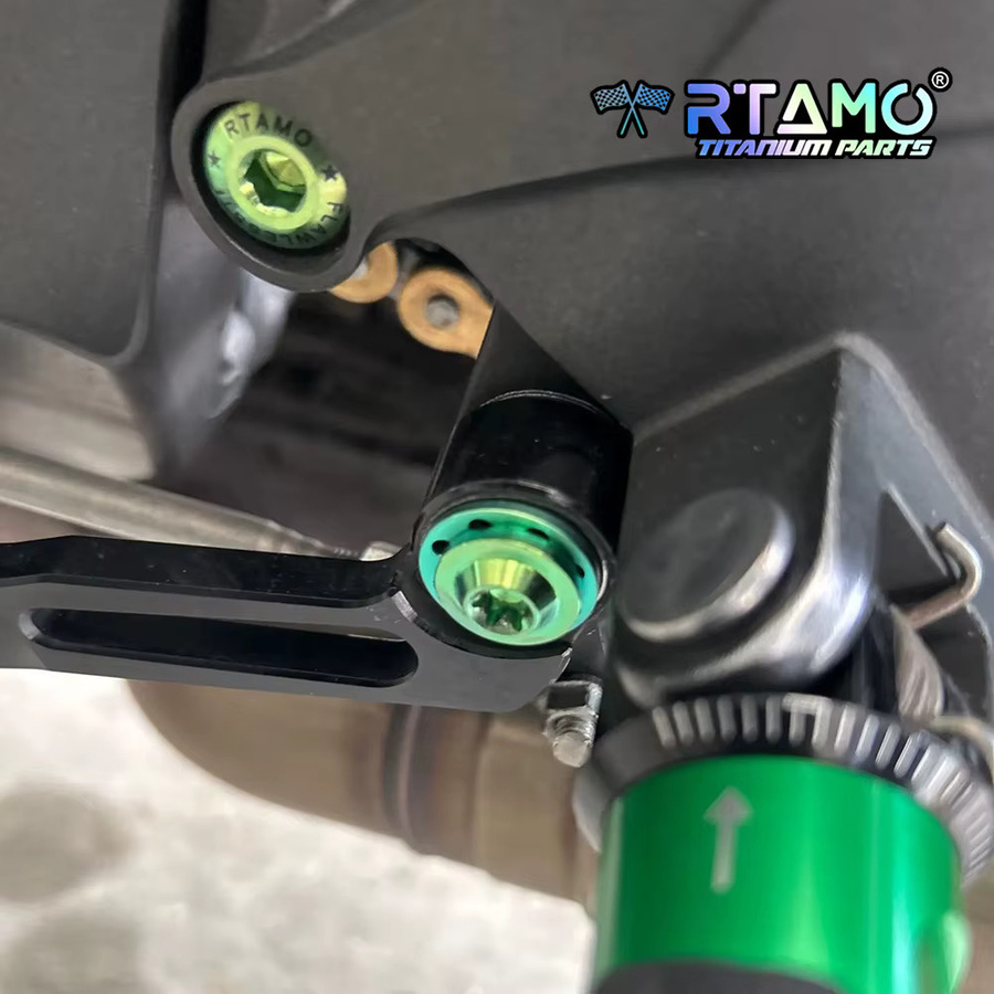 RTAMO Titans Acht-Loch-Dichtung für Abstandshalter M6/M8 in Silber für Motorrad-Dekoration - Bild 3