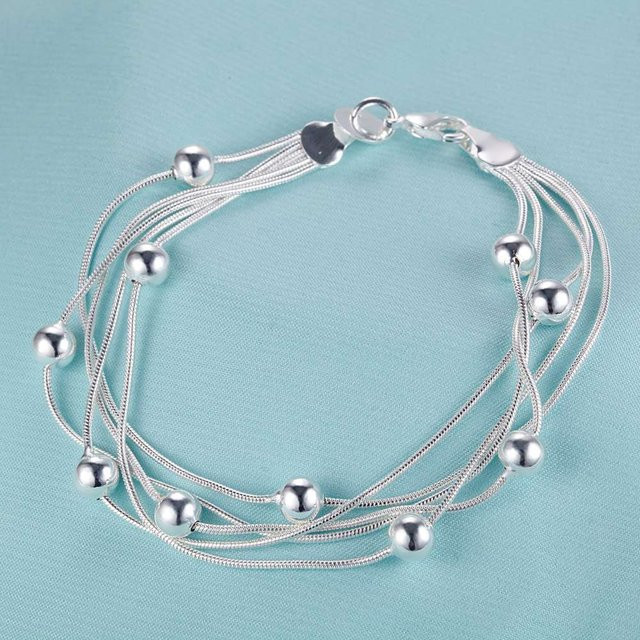 Armband 925 Silber, Perle, Damen - Bild 1