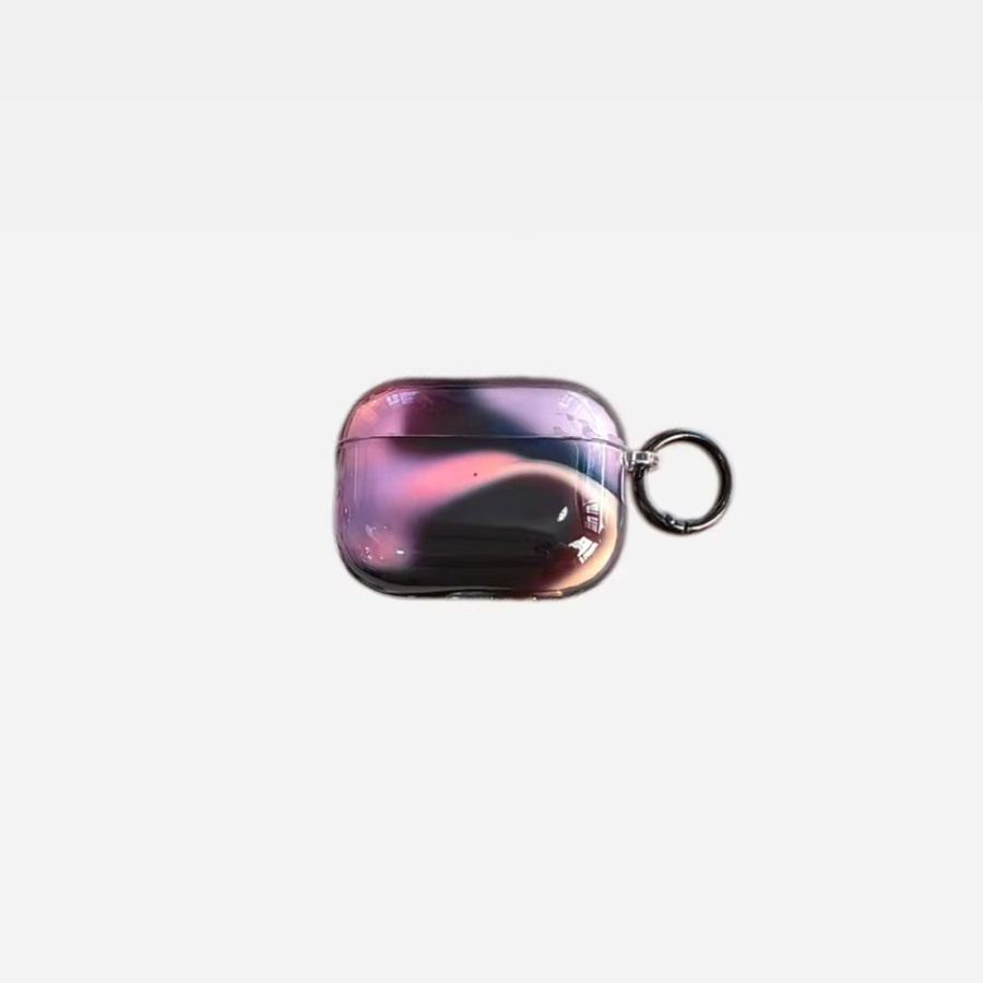 Stoßfeste AirPods Schutzhülle mit Haken in Lila-Schwarz Farbverlauf für AirPods 1, 2, 3, 4 und Pro 2 - Bild 6