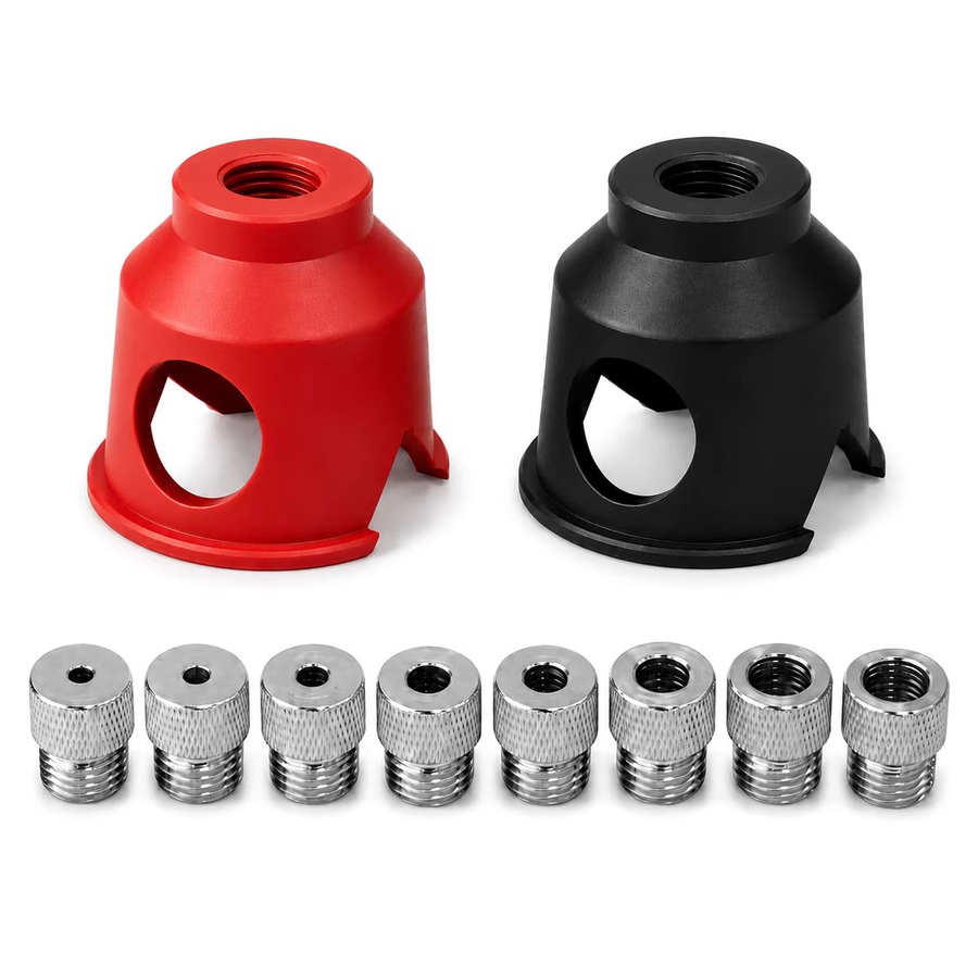 Bohrführung aus Aluminiumlegierung für Holzverbindungen, Dübellehre und vertikaler Bohrpositionierer, Farbe: Rot, Durchmesser: 3-10 mm - Bild 4