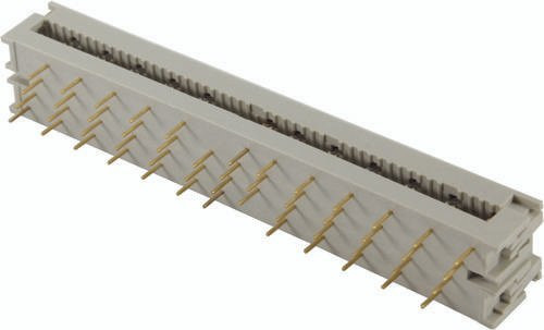 HARTING Leiterplattensteckverbinder 09190509643, 50 Pole, 4 Reihen, Rastermaß: 2.54 mm, beige/grau - Bild 1