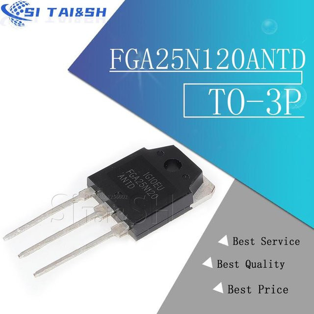 Si Tai&SH 5er Set FGA25N120ANTD IGBT Transistor in Schwarz, TO-3P, 1200V, NPT Grabend IGBT - Bild 1