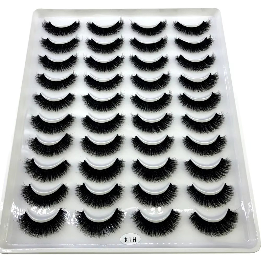 AMSDCN Künstliche Nerzwimpern, 20 Paar, Black, Natürlich, Unisex - Bild 3
