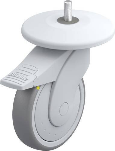 Blickle Kunststoff-Lenkrolle LWGE-TPA 126KF-11-FI-ELS-AMG125 in Grau/Silber mit 125 mm Durchmesser und 80 kg Tragfähigkeit - Bild 1