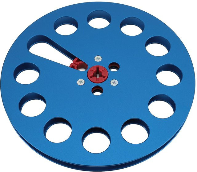 DIYelecs Universal Tonband Leerspule aus Aluminiumlegierung mit 11 Löchern, 14,7 Zoll, Blau - Bild 1