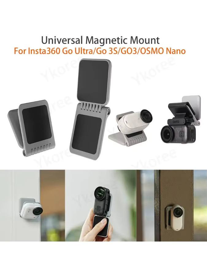 Ykoree Magnetische Halterung Mount Basis für DJI Osmo Nano und Insta360 Go 3/Go 3S Desktop Stand Kamera Zubehör - Bild 7