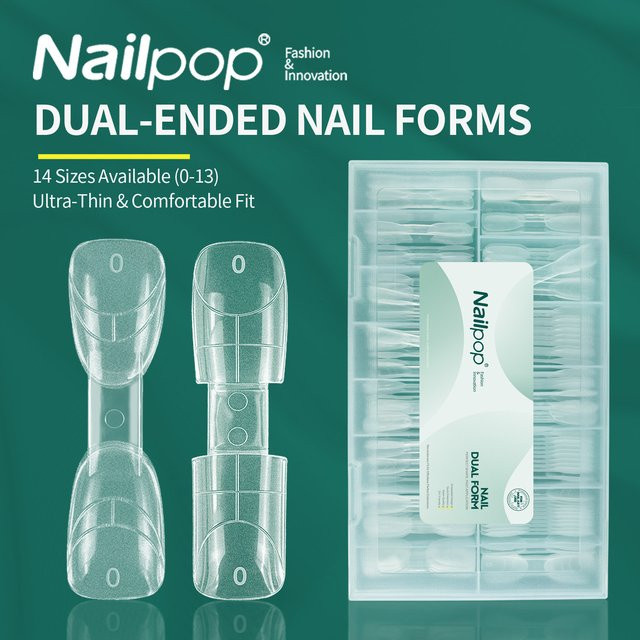Nailpop French-Nagelformen, 140 Stück, Transparent, Matt, Quadratisch, Sargform - Bild 1