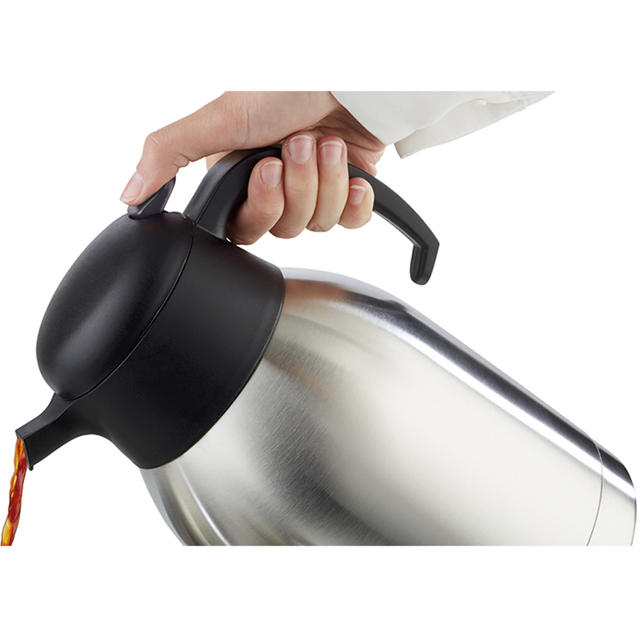 APS Isolierkanne ESSENTIAL aus Edelstahl in Schwarz/Silber, 2 l, Durchmesser: 14 cm, Höhe: 25 cm - Bild 2