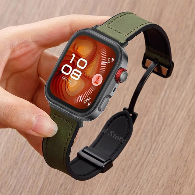 Jansin Uhrenarmband Leder, Silikon, Magnetische Schleife - Bild 1