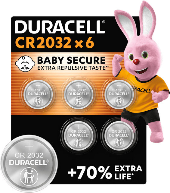 Duracell Specialty CR2032 Lithium Knopfzellen 3 V, 6 Stück, Silber - Bild 1