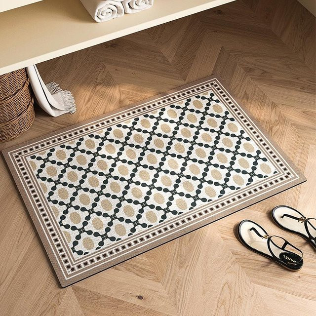Anti-Rutsch Badezimmer Bodenmatte aus Kieselgur in Grau oder Beige, B/T: 80 x 50 cm - Bild 1