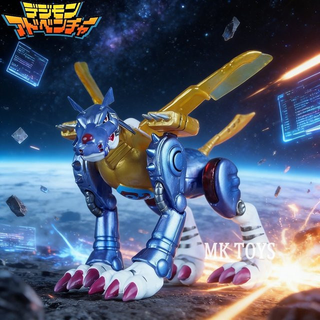 Bandai Digimon Adventure MetalGarurumon, Actionfiguren, PVC-Statue, 9cm - Bild 1