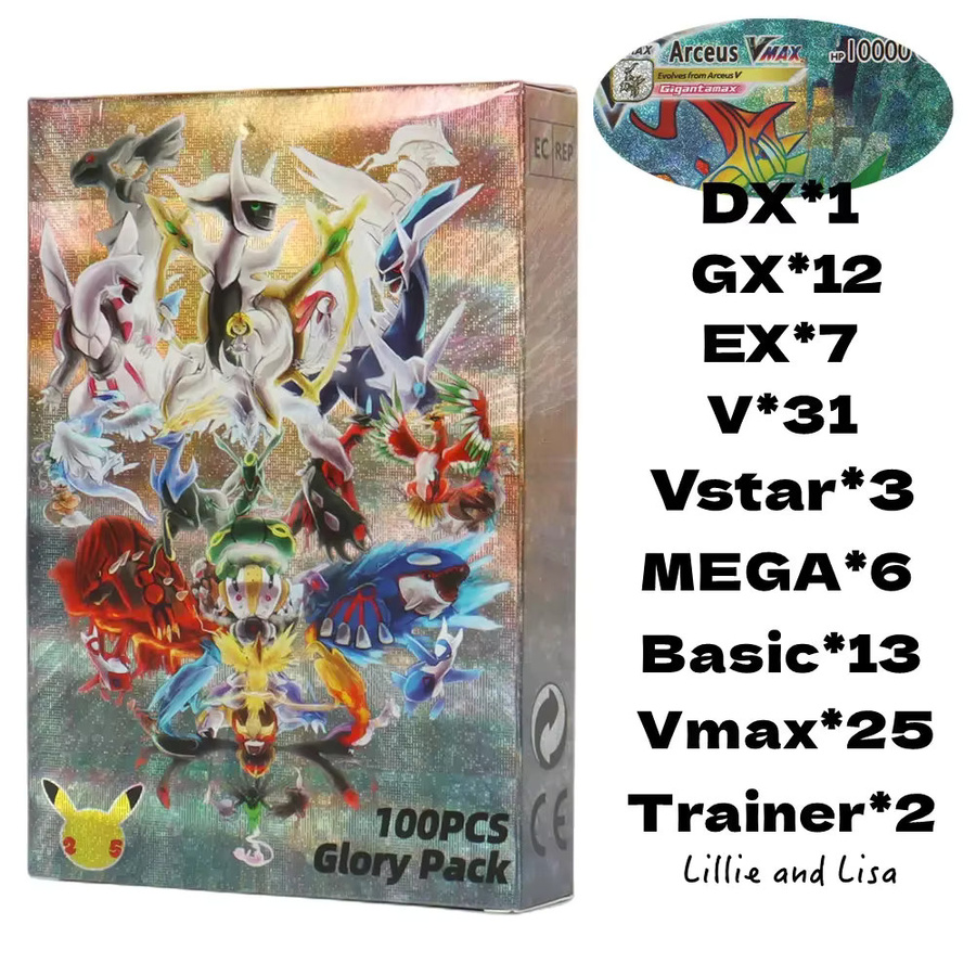 Bandai Pokémon Sammelkarten, englisch, 60/100 Stück, Set / Bundle - Bild 1