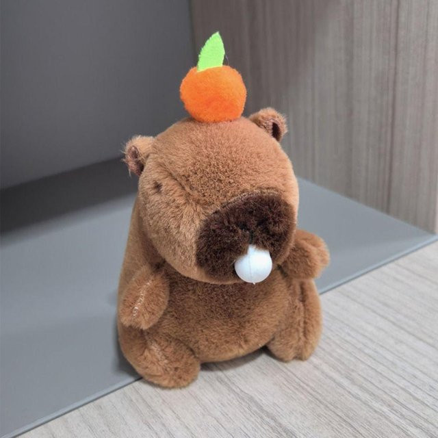 Yiran Health & Beauty Capybara Plüschtier Hoodie mit Flügeln, Braun - Bild 1