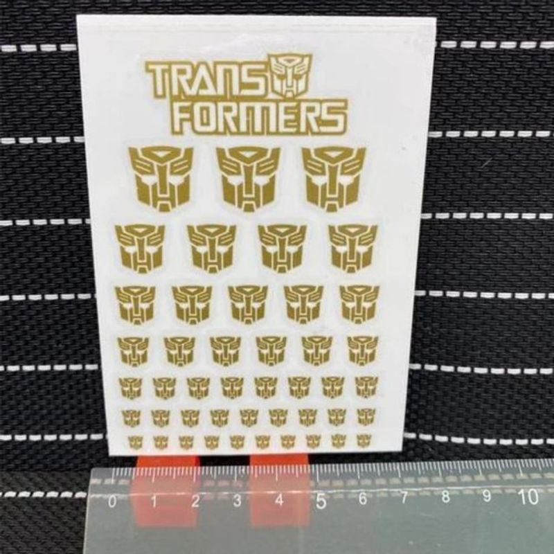 Decepticons Autobots G1 Aufkleber Set mit über 45 Symbolen in Gold für Custom DIY Dekoration und Autoaufkleber - Bild 1