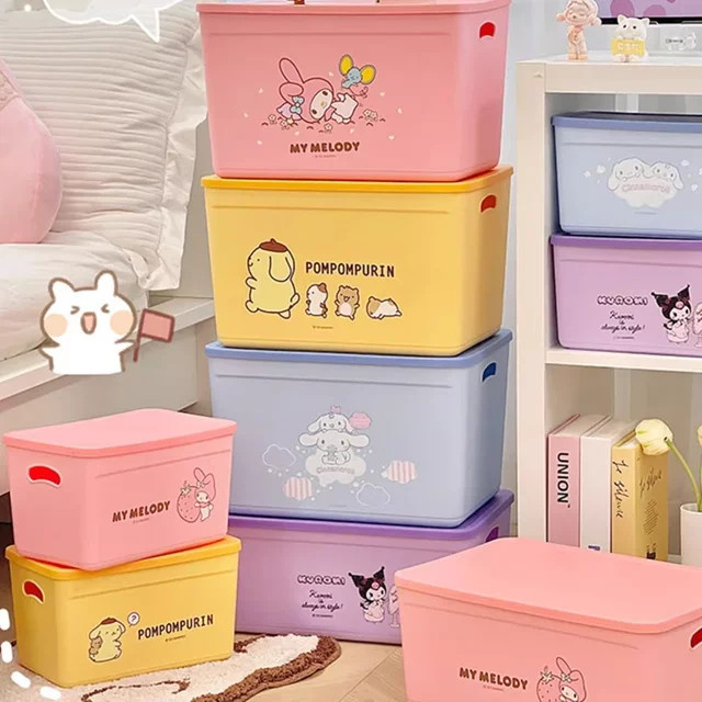 Sanrio Cartoon Aufbewahrungskorb aus Kunststoff für Wohnzimmer und Arbeitszimmer - Bild 1