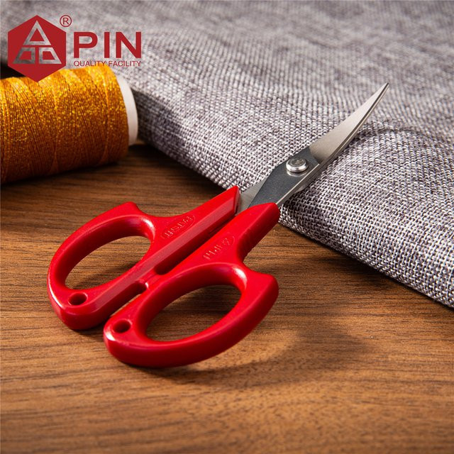 PIN Präzisions-Stickschere mit gebogener Spitze aus Edelstahl in Rot - Bild 1