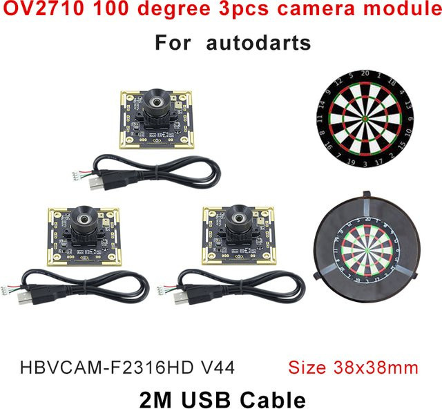 HBVCAM OV2710 100-Grad-Kameramodul für Autodarts-Bewertungssystem in Schwarz - Bild 1
