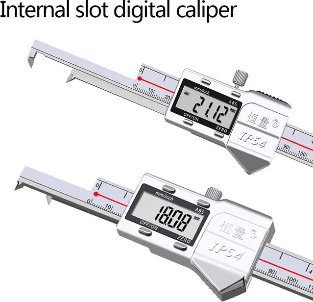 Digitaler Messschieber SHAOHANJUJIA für Innenrillenbreite und Kartenrille, Silber, Genauigkeit 0,01 mm - Bild 1