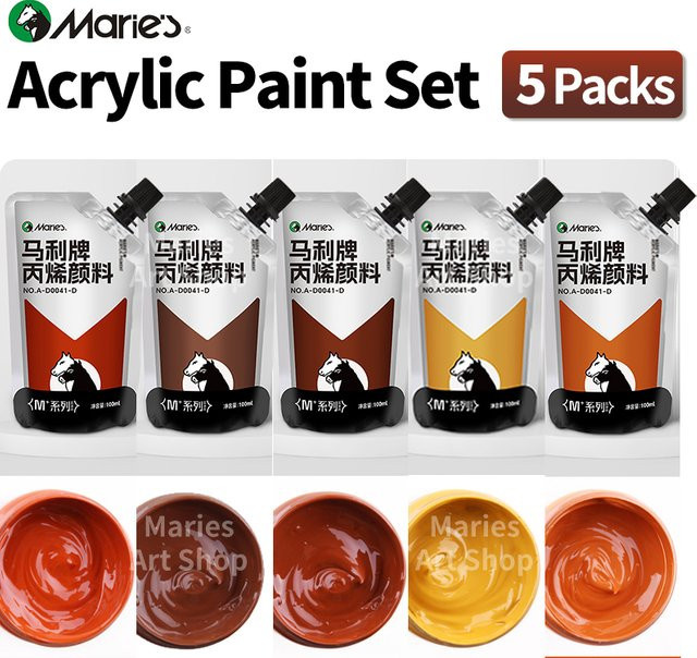 Marie's Acrylfarben-Set in Braun für Basteln, Modelle und Malerei - Bild 1