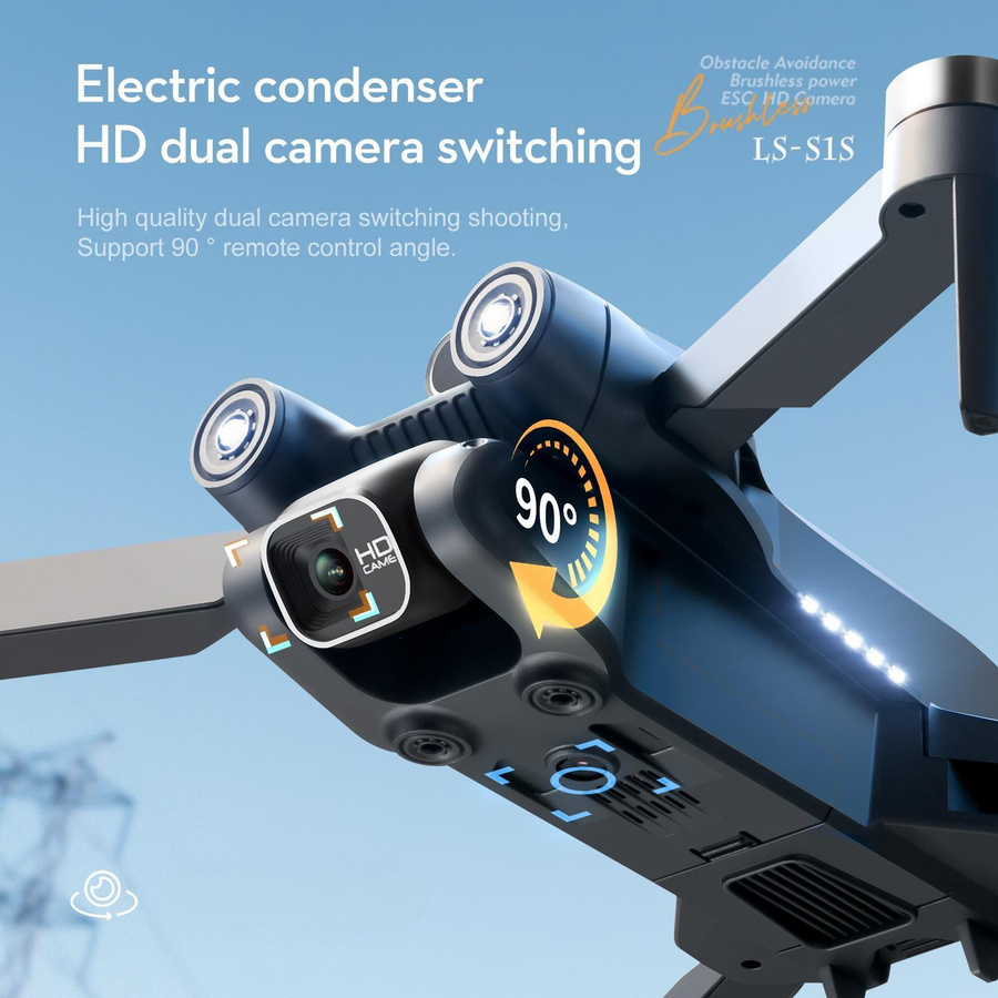 PRISMA S1S RC Drohne 4/6K HD Dual Kamera faltbare Quadcopter schwarz - Bild 4