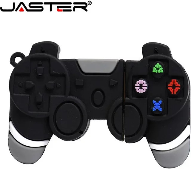 JASTER USB-Speicherstick im Cartoon-Spielcontroller Design, 64GB, Schwarz - Bild 1