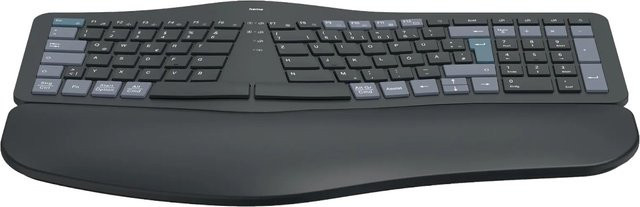 Hama Multi-Device-Tastatur WK-900 Ergo kabellos Bluetooth QWERTZ Schwarz - Bild 1