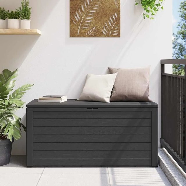 Furnicato Gartenbox Anthrazit B/T/H: 116 x 44 x 55 cm - Bild 1