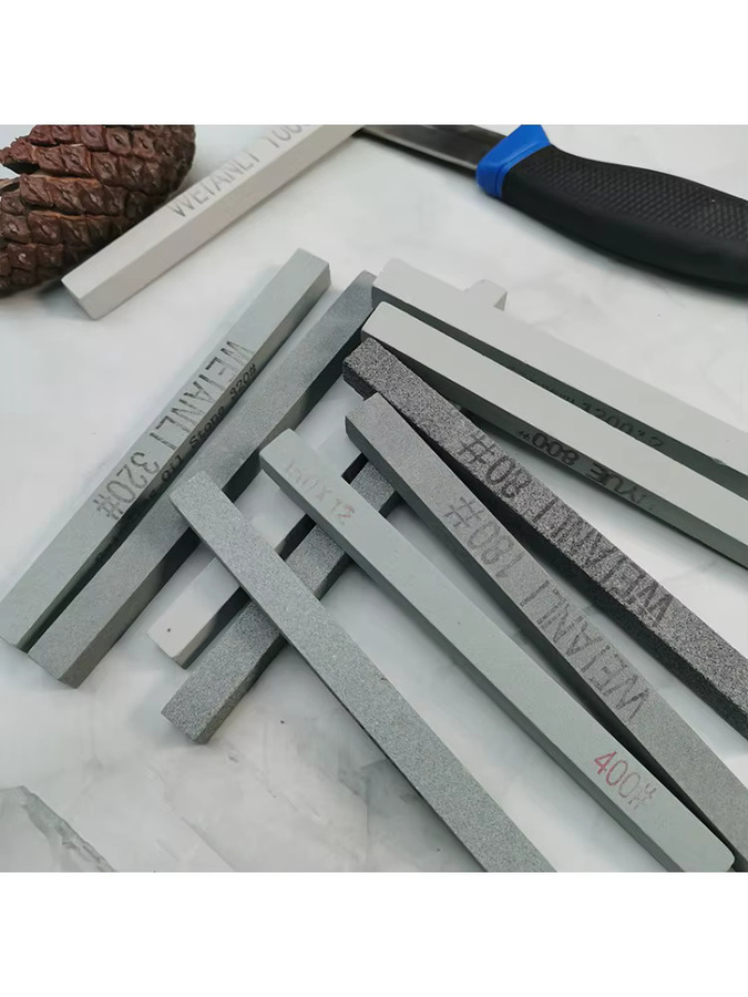 RSCHEF Messerschärfer Schleifstein Set aus grünem Siliziumkarbid mit Körnung 120-1000 zum Polieren von Keramik und Jade, 3 Stück - Bild 5